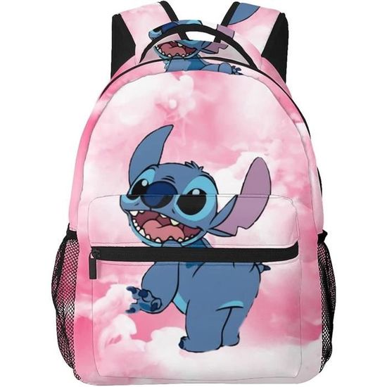 Sac à Dos Scolaire Enfant Stitch (Disney) | Dimensions 26x11x34 Cm | Polyester Résistant, Bretelles Rembourrées, Poche à Bouteille - 11