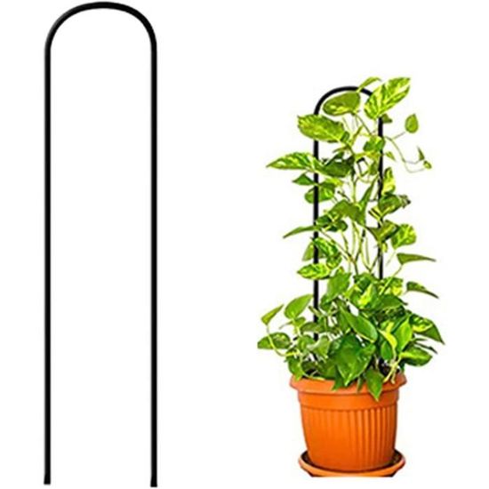Treillis Pour Plantes Grimpantes En Métal - Lot De 2 Supports Décoratifs Pour Plantes En Pot - 31,5 X 14,5 Cm