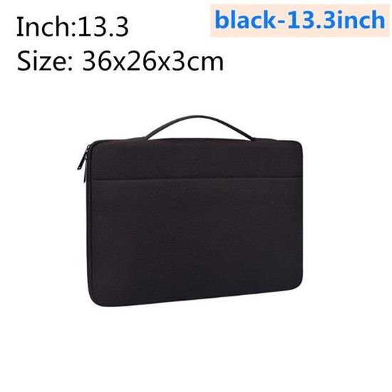 Étui étanche pour ordinateur Portable, sacoche pour Macbook, Huawei, Xiaomi, 13.3-14.1-15.4-15.6 pouces black-13.3inch -MEAI1430