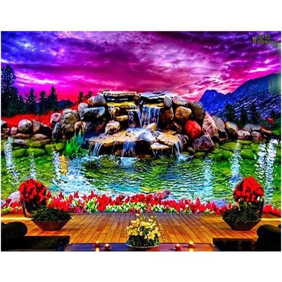 Tableau Diamant 5D 40x40cm - Arbre De Vie Spirituel Yin Yang | Kits Peinture Diamants Adultes Débutants - Décoration Murale Maison - 11