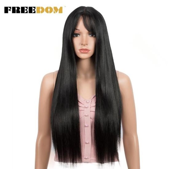 Perruque Longue Rouge Lisse Colorfulpanda - Perruque Synthétique Pour Cosplay, Halloween, Déguisement Femme