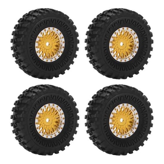 Cikonielf Jantes Pneus Jeu de pneus pour Axial SCX24 2 pièces jantes