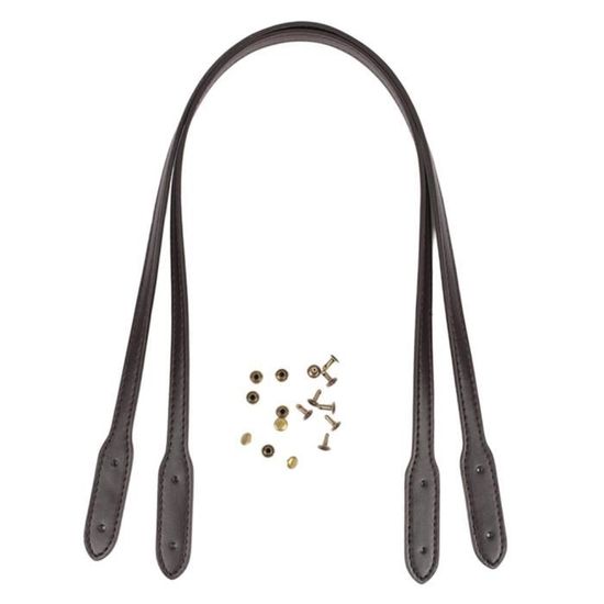 Poignées De Sac En Cuir PU Remplaçables - Longueur 40 Cm, Avec Bouton-pression, Pour Sac à Main Ou Bricolage