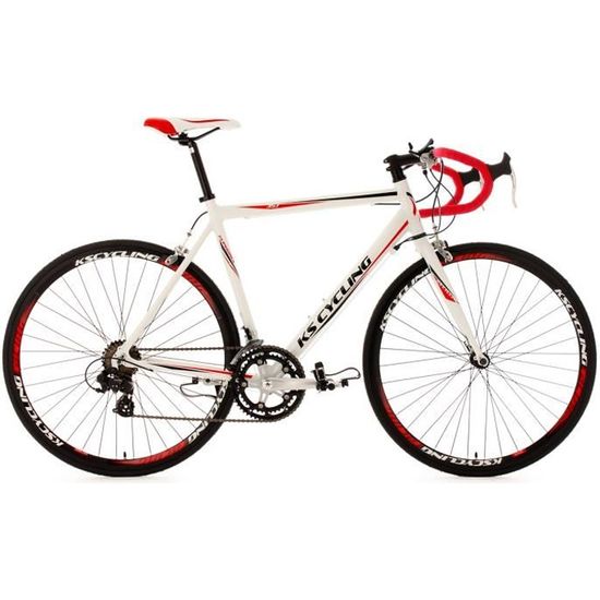Velo de course alu 28 Euphoria blanc TC 55 cm KS Cycling Cdiscount Sport