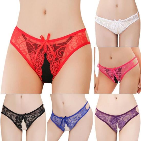 FULLJOYLOVE Culottes Dentelle Femme Sans Couture Taille Basse - Slips Bikini Extensibles XS-L