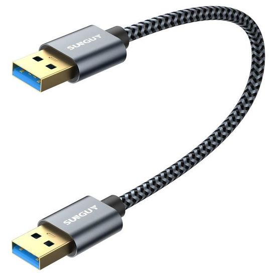 Câble D'extension USB 3.0 Mâle Vers 20 Broches Mâle - Marque JSER, Bleu, 5 Gbps