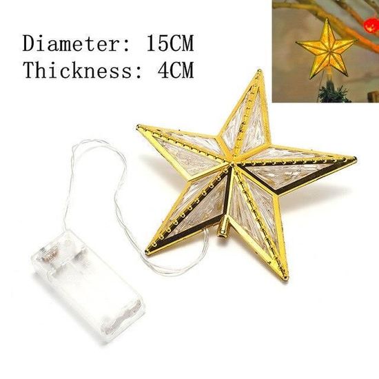 BOULE DE NOEL,15CM Warm--guirlande lumineuse LED pour nouvel an, arbre 