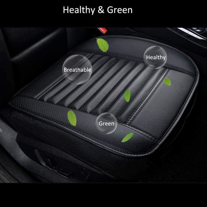 Housse de Siège de Voiture Avant Universelle Super Respirant Charbon de Cuir PU