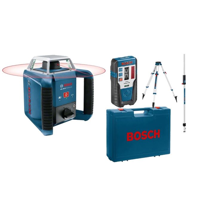 Bosch Professional Laser rotatif GRL 400 H Set, dans coffret de transport avec cellule de réception LR 1 Professional - 06159940JY
