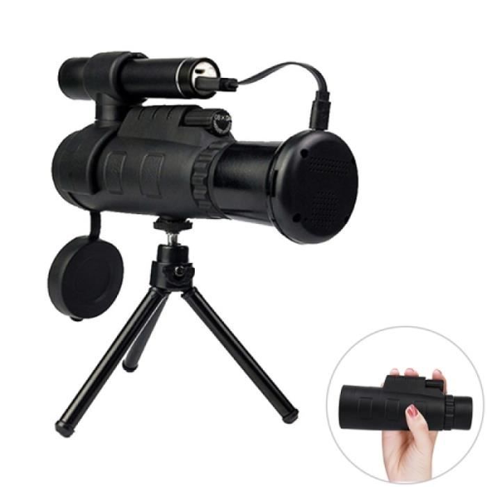 Jumelle Optique - Télescope monoculaire infrarouge de vision nocturne de définition 12X portative élevée, assistance téléphonique /