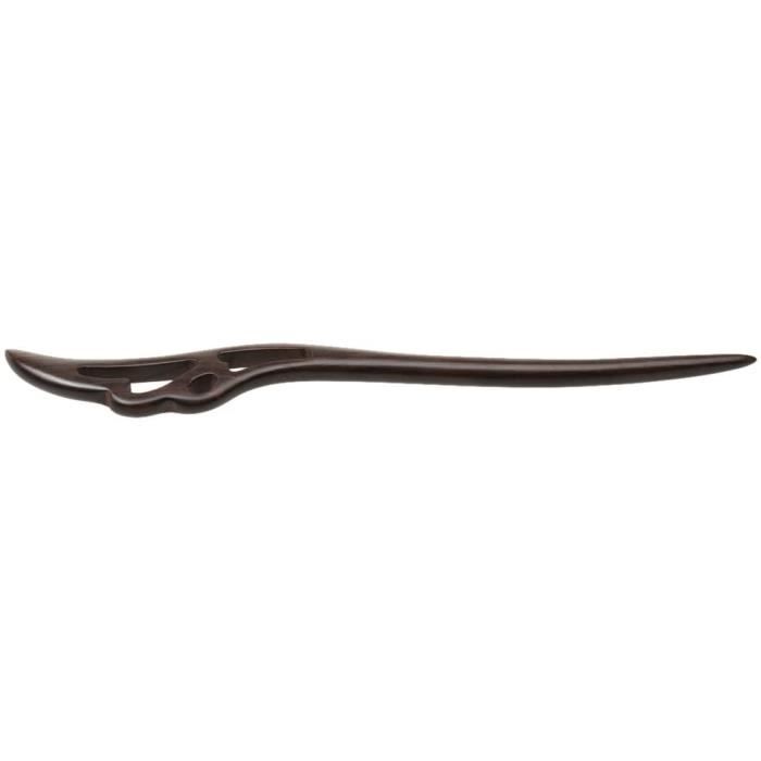 MagiDeal Pique à Chignon Japonais en Bois Sculpté Creux Epingle à Cheveux Uni Classique pour Robe de Chino - Noir678