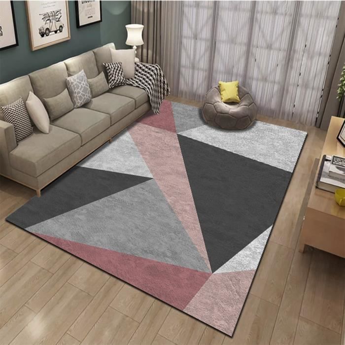 Tapis de Sol Géométrique Tapis Chambre Salon Décor 160x230CM