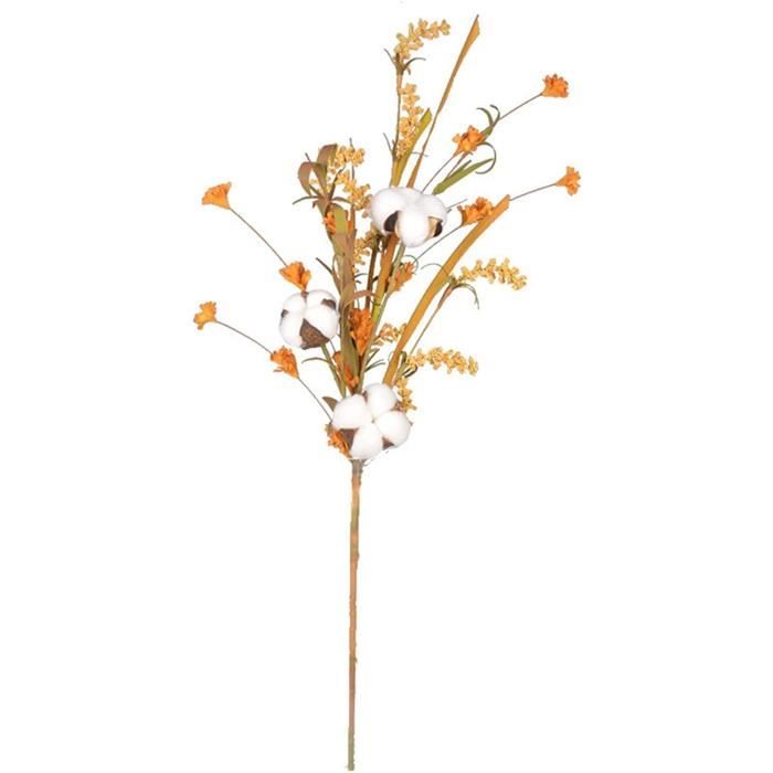 Fleurs artificielles Fleurs de coton blanc naturellement séchées Plantes artificielles Branche florale Fête d411
