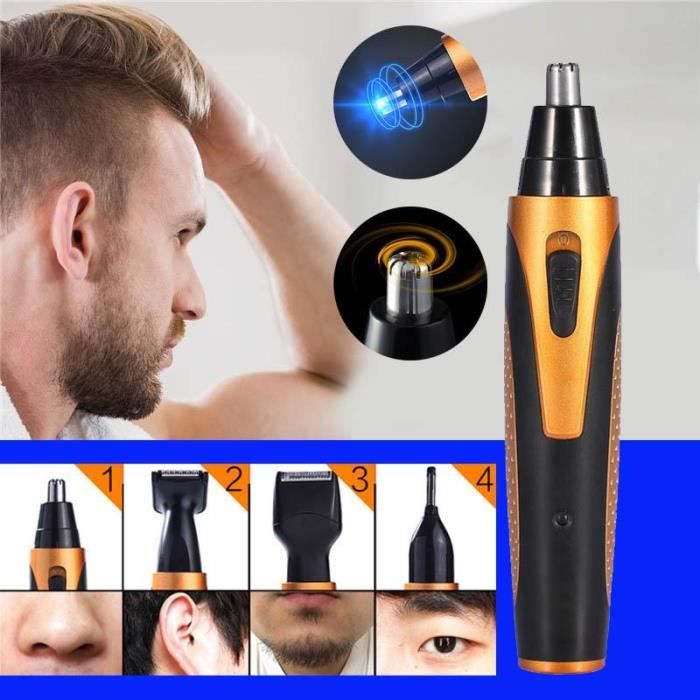 Tondeuse Barbe Tondeuse Cheveux Tondeuse Nez-Oreilles Electrique homme à barbes rasoir 4 en 1 Pour Couper Barbe