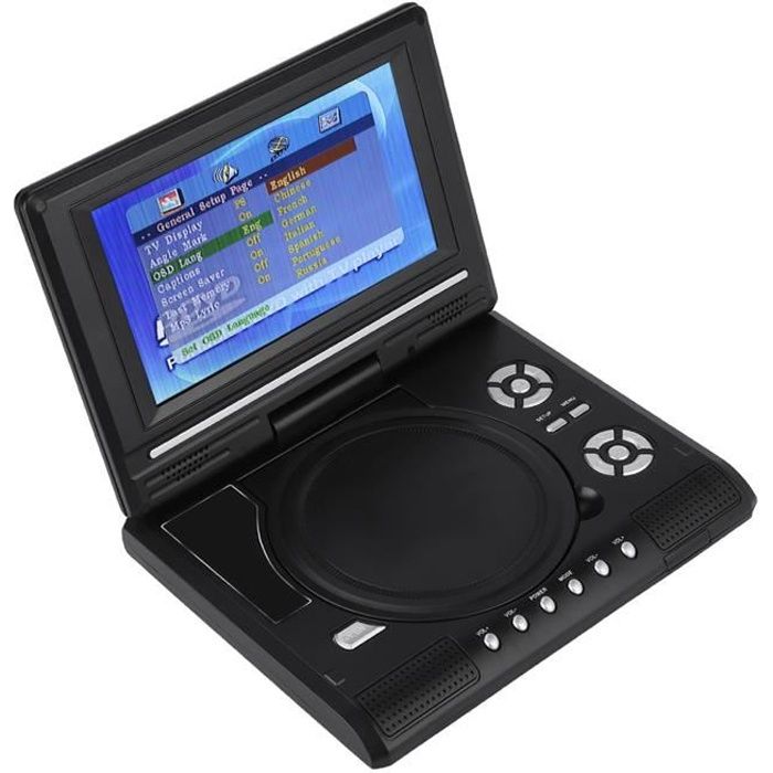 Portable HD 7.8 ' LCD lecteur DVD de voiture mini TV Radio Adaptateur 100-240V