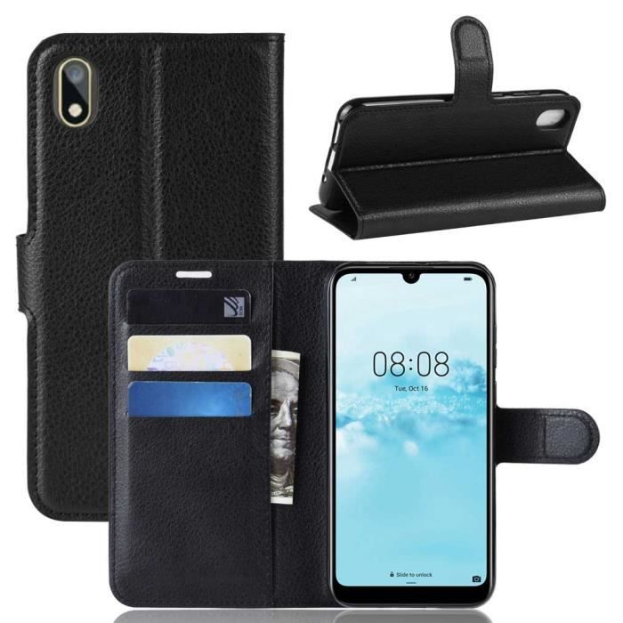 Coque Folio Honor 8S, Noir Couleur Integrale Antichoc Protection Élégant Souple Slim Bumper Anti-rayures