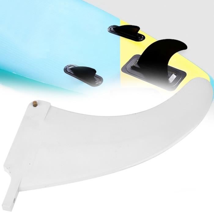 EBTOOLS Ailerons de planche de surf 6.5inch Portable Nylon Fiber Surfboard Surf Fin Surfing Accessory Replacement White (blanc