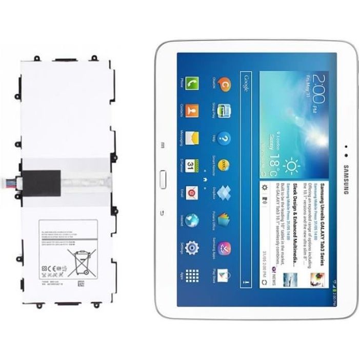 Batterie d'origine T4500E Pour Samsung Galaxy Tab 3 10.1 P5200 P5210 P5220