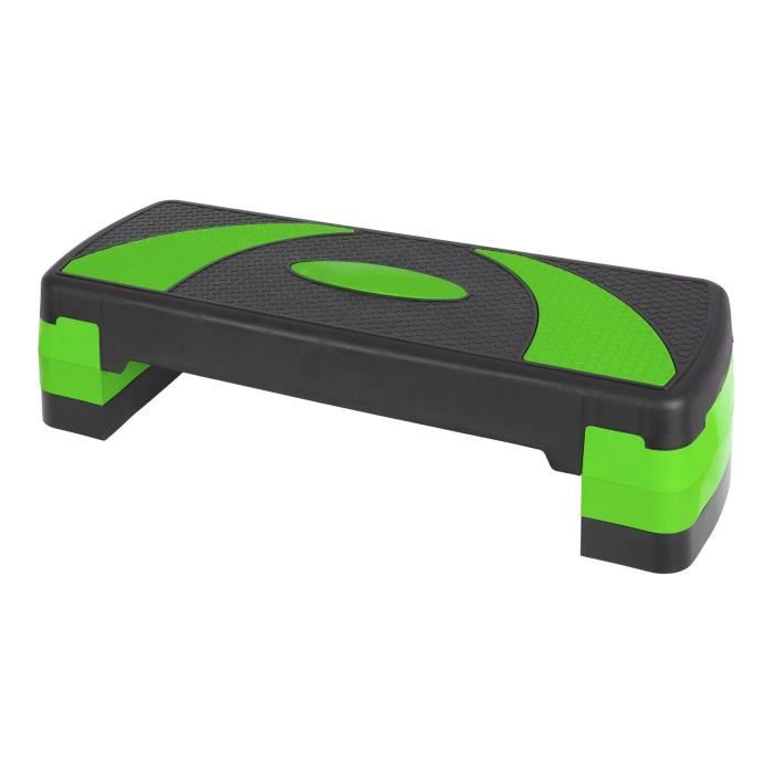ECD Germany Stepper pour Aérobic et Fitness, Marchepied avec Surface Antidérapante pour Maison, 80x30cm, Vert, Réglable