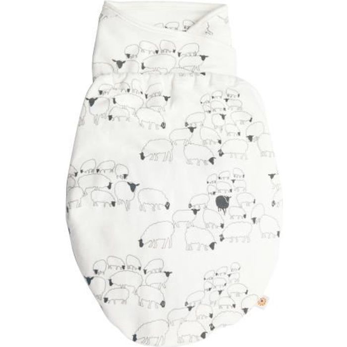 ERGOBABY Couverture d'Emmaillotage Moutons - Blanc