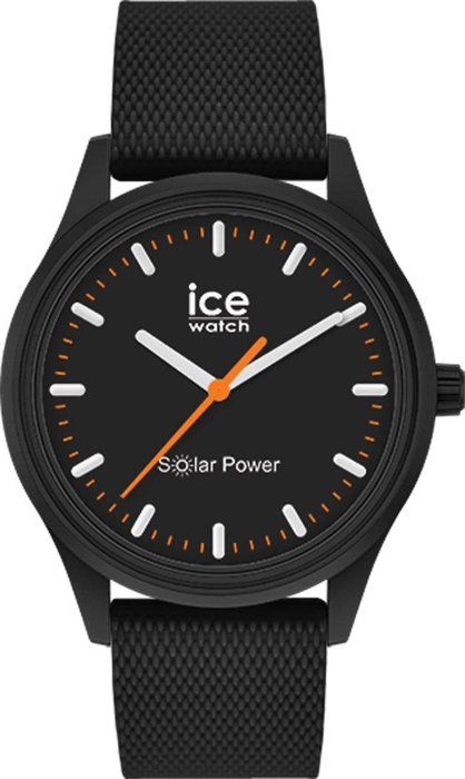 Ice-Watch - ICE solar power Rock Mesh - Montre noire mixte avec bracelet en silicone - 018392 (Medium)