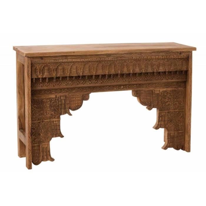 Console Design En Bois -maroc- 150cm Marron - Paris Prix