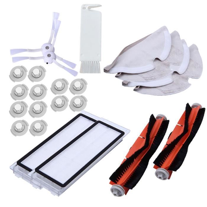 Adapté Aux Kits de Pièces de Rechange Pour Aspirateur Xiaomi Roborock S50 S51, Chiffons de Vadrouille Pour Vadrouille Humide, Brosse
