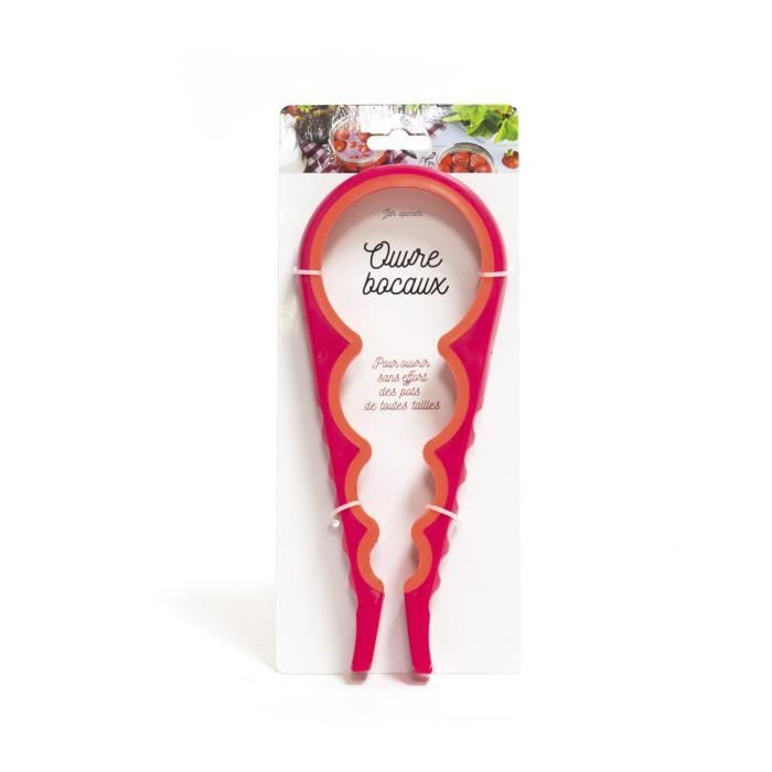1 ouvre bocal rouge et orange. Pour ouvrir sans effort des pots de toutes tailles.