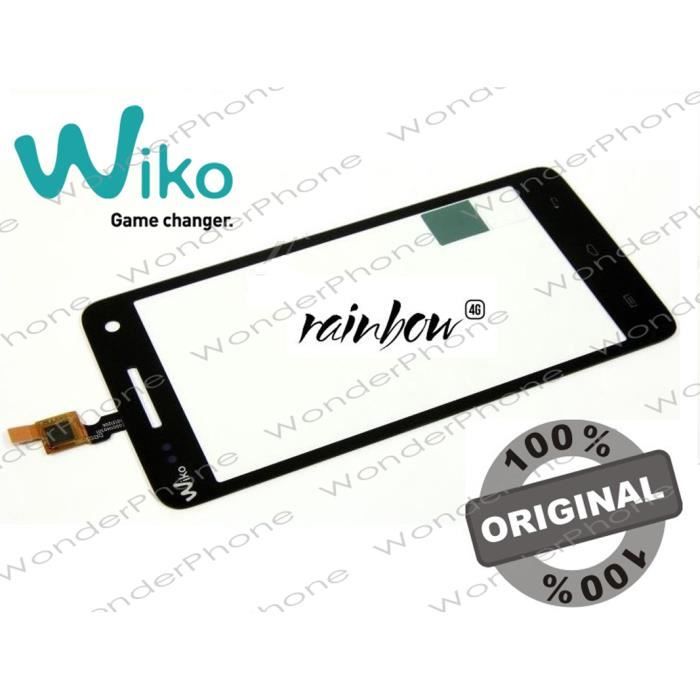 Vitre Tactile Wiko Rainbow 4G Noir GARANTIE 100% Original WIKO France