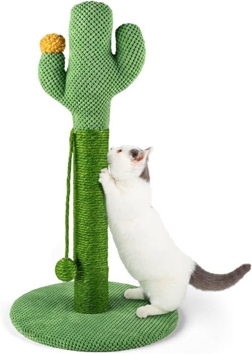 VOUNOT® Arbre à Chat Avec Griffoir Arbre à Grimper Pour Chat Centre D'Activités Avec Niche Et Plateformes Pour Félins Hauteur 112cm Beige