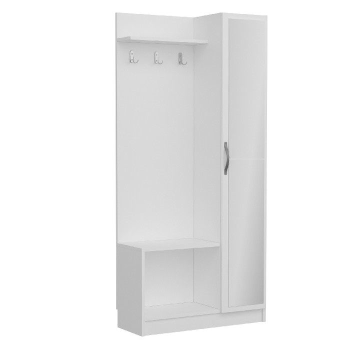 meuble d'entrée mafalda, blanc, 80x32x173 cm