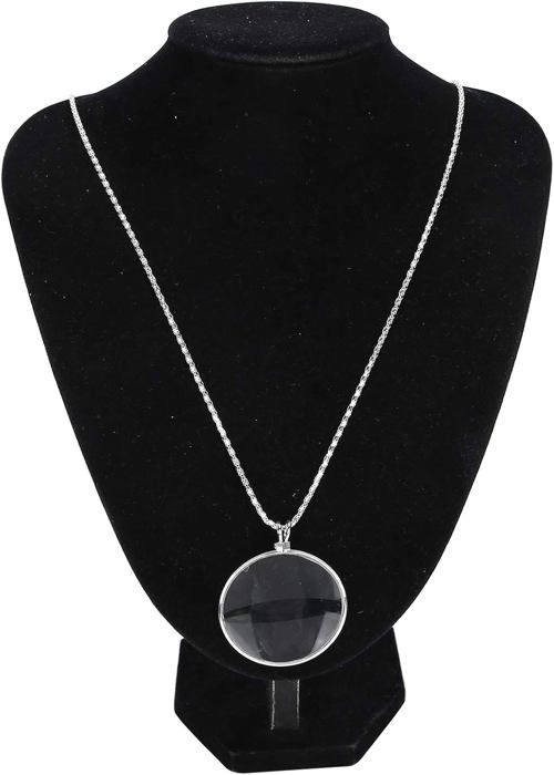 Collier Pendentif Hibou Rétro En Alliage Doré - Bijou Créatif Avec Loupe 5x