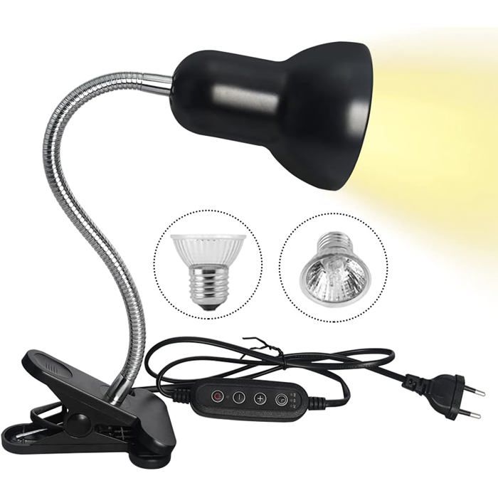 Meilleurs prix pour Lampe Pour Reptiles Lampe Tortue Lampe Chaleur Tortues Avec Minuterie 360 ° Rotative Lumière Uvb Pour Tortues Larmes Serpents