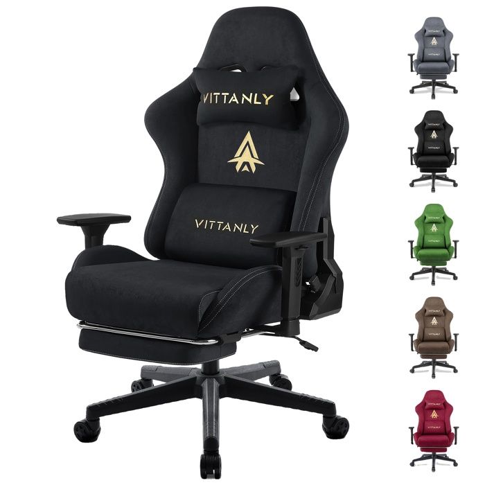 Chaise de Gaming Design Ergonomique Accoudoirs Réglables