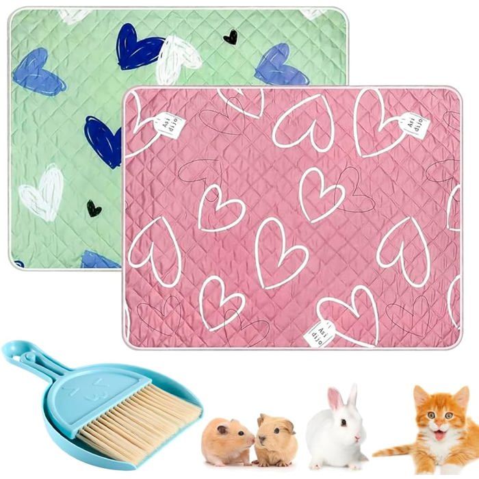 Comparer les prix de Tapis Hygiéniques Lavables Pour Cage De Cochon DInde Avec Outils De Nettoyage 70*90cm Réutilisables Absorbants Imperméables