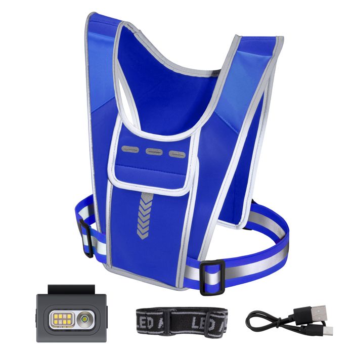 Gilet Réfléchissant LED Fitense – 5 Couleurs, 3 Modes, Rechargeable USB, Course, Cyclisme, Marche (Femme/Homme/Enfant)
