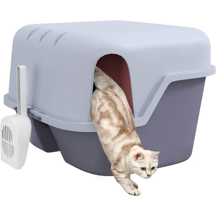 PawHut Litière pour Chat avec Couvercle, bac à litière avec Tamis — free download