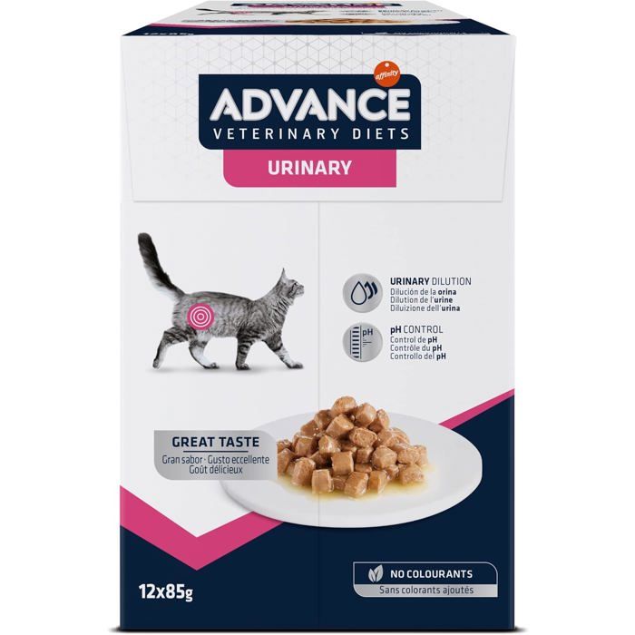 Meilleurs prix pour Nourriture pour chat - TWINBIRD - Advance Veterinary Diets Urinary - Pâtée - Multipack 12 Sachets 85g