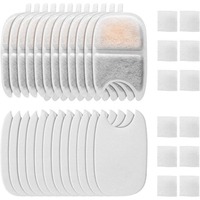 Meilleurs prix pour Filtres pour fontaine à chat - KZQ - Feelneedy 4L - 12 pièces - Charbon actif - Éponges pré-nettoyées
