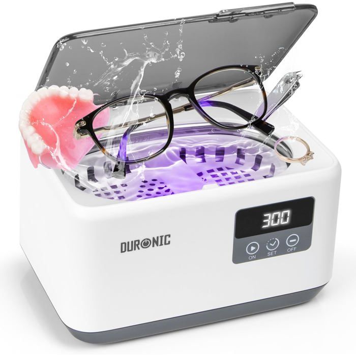 Duronic UC60 Nettoyeur ultrasonique 50W Nettoyage à ultrasons bijoux lunettes bagues bracelets montres alliances couverts pièces