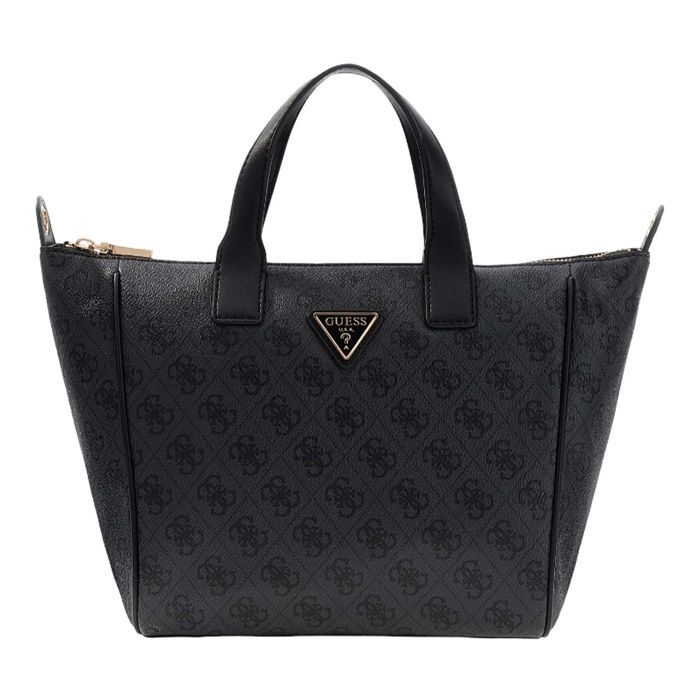 GUESS Sac à épaule gris foncé noir pour femme - Follie Small Tote Bag Coal Logo 331651