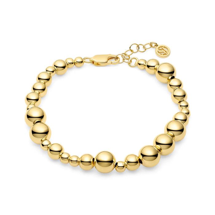 Sif Jakobs Bracelet Bormio Grande - Argent 925 plaqué Or 18K Doré Ajustable 18 cm Sif Jakobs Bracelet Bormio Grande - Argent 925 plaqué Or 18K Doré Ajustable 18 cm
