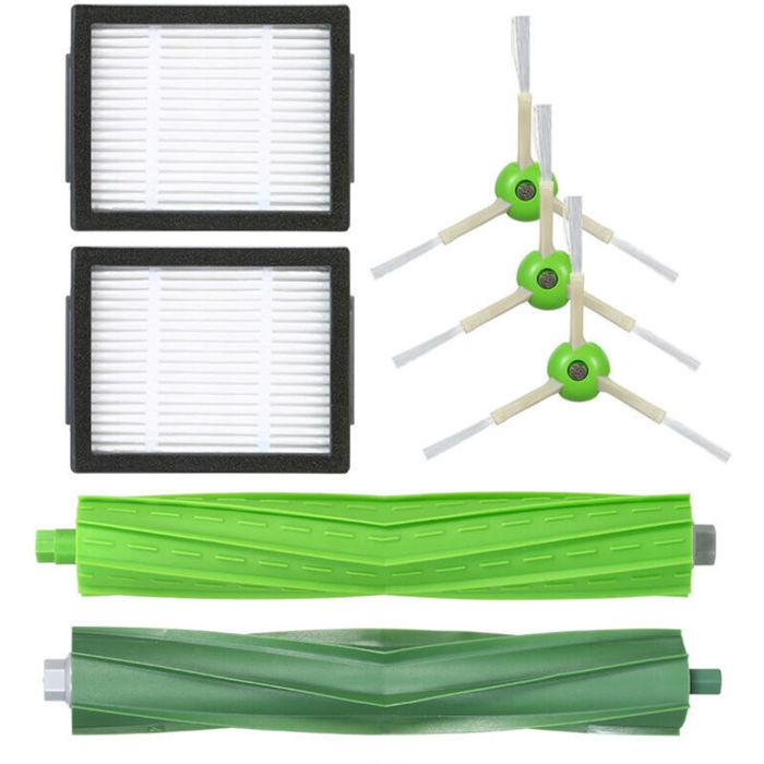 Ensemble daccessoires aspirateur - PZCC - Roomba i7/i7+/E5/E6/E7 - 7 pièces - 3 brosses latérales - 2 filtres