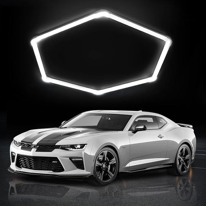 Plafonnier LED Hexagonal 48W 6500K Déformable pour Garage Atelier Entrepôt Sous-Sol Salle de Sport - 1 pcs 1 BANDE LED