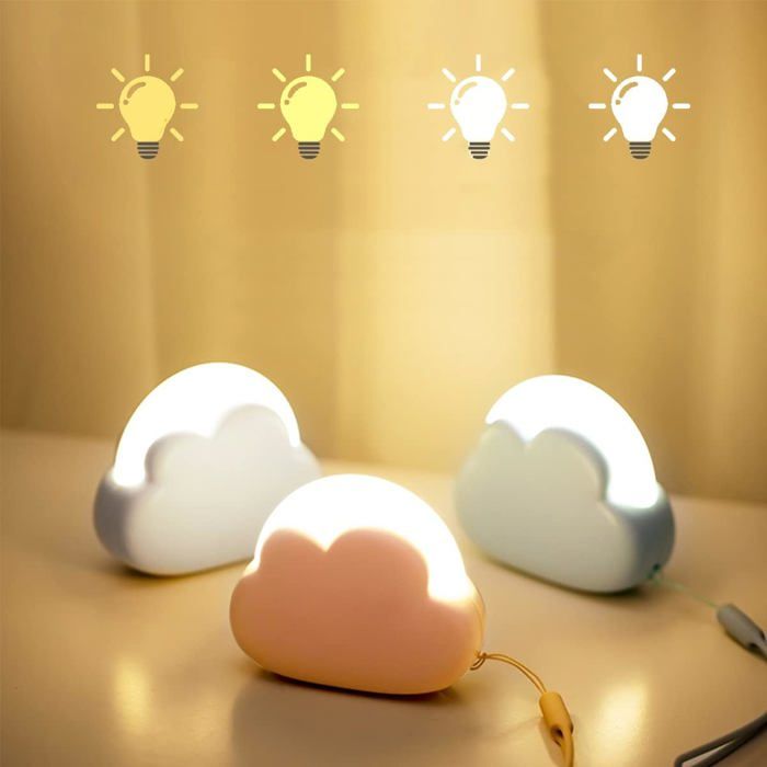Veilleuse pour chambre à coucher jolie lampe de chevet pour enfant portable rechargeable par USB batterie très pratique