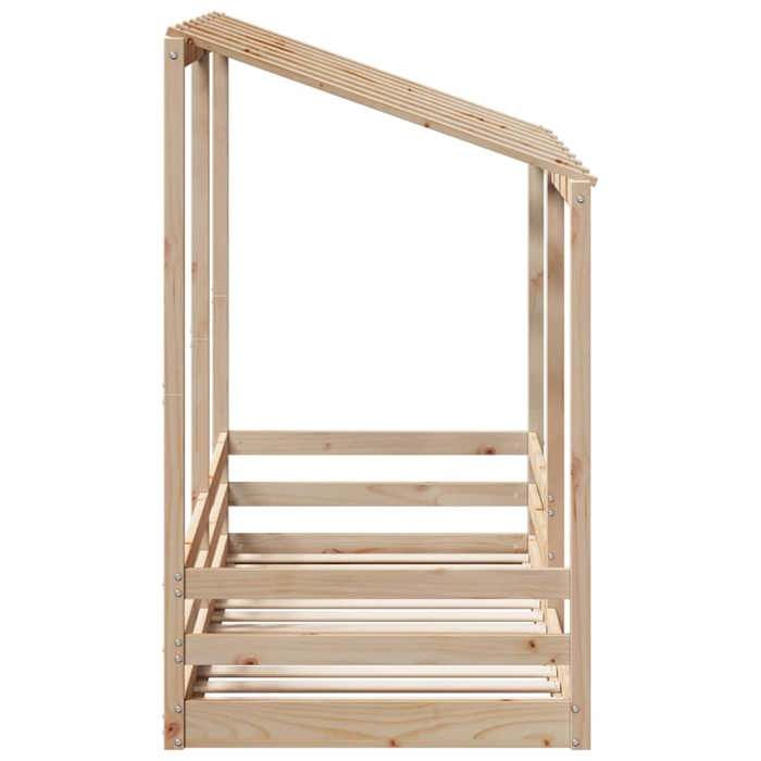 Lit pour enfants avec toit 90x190 cm bois massif de pin_2 ans garantie_60877