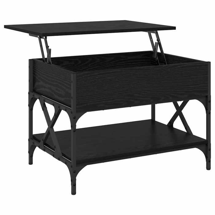 Table basse Moderne Meuble de chambre/salon Chêne noir 70x50x50cm Bois dingénierie CC208
