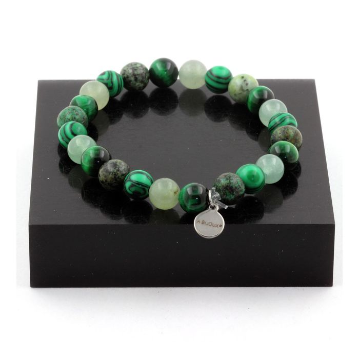 Pierres et Minéraux. Bracelet Perles Oeil de Tigre vert + Malachite + Aventurine + Fabriqué en France. Pierres et Minéraux. Bracelet Perles Oeil de Tigre vert + Malachite + Aventurine + Fabriqué en France.