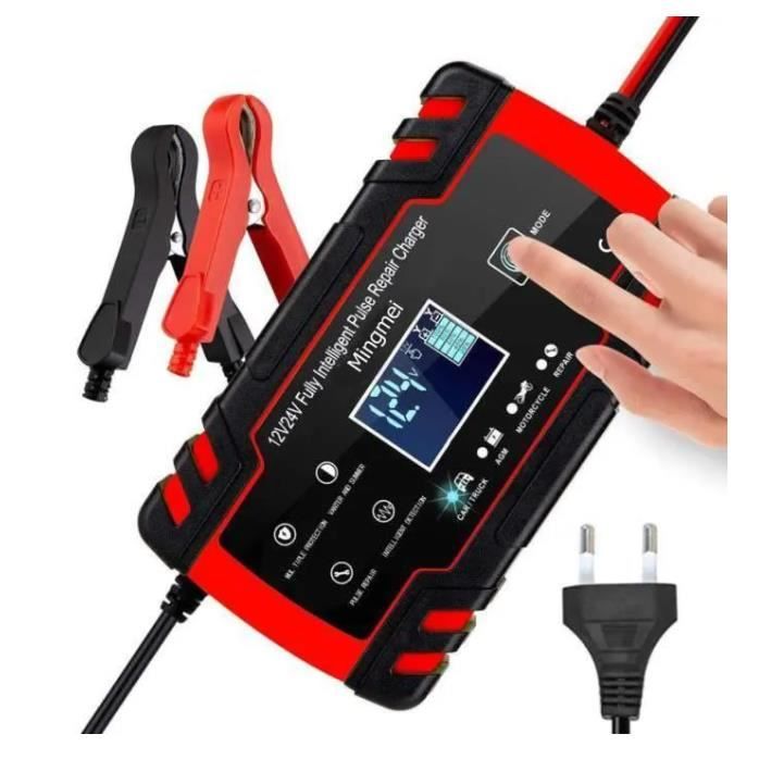 Mainteneur De Chargeur De Batterie Intelligent 8A 12V/24V Avec LCD Tactile Ecran Protections Multiples De Reparation Pour Voiture Camion Agm Gel Wet 98144307