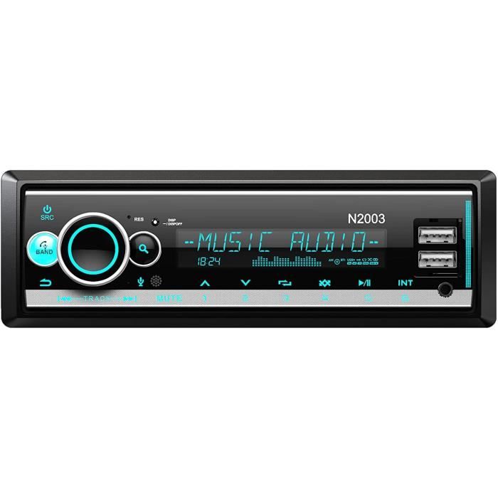 Autoradio Bluetooth 5.0, FM-RDS 1 DIN Autoradios Mains Libres